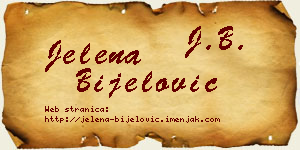 Jelena Bijelović vizit kartica